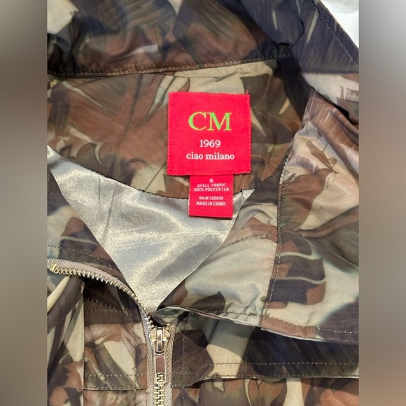 New! Ciao Milano Tess Camouflage Women's Raincoat Trench Jacket - Picture 7 of 9